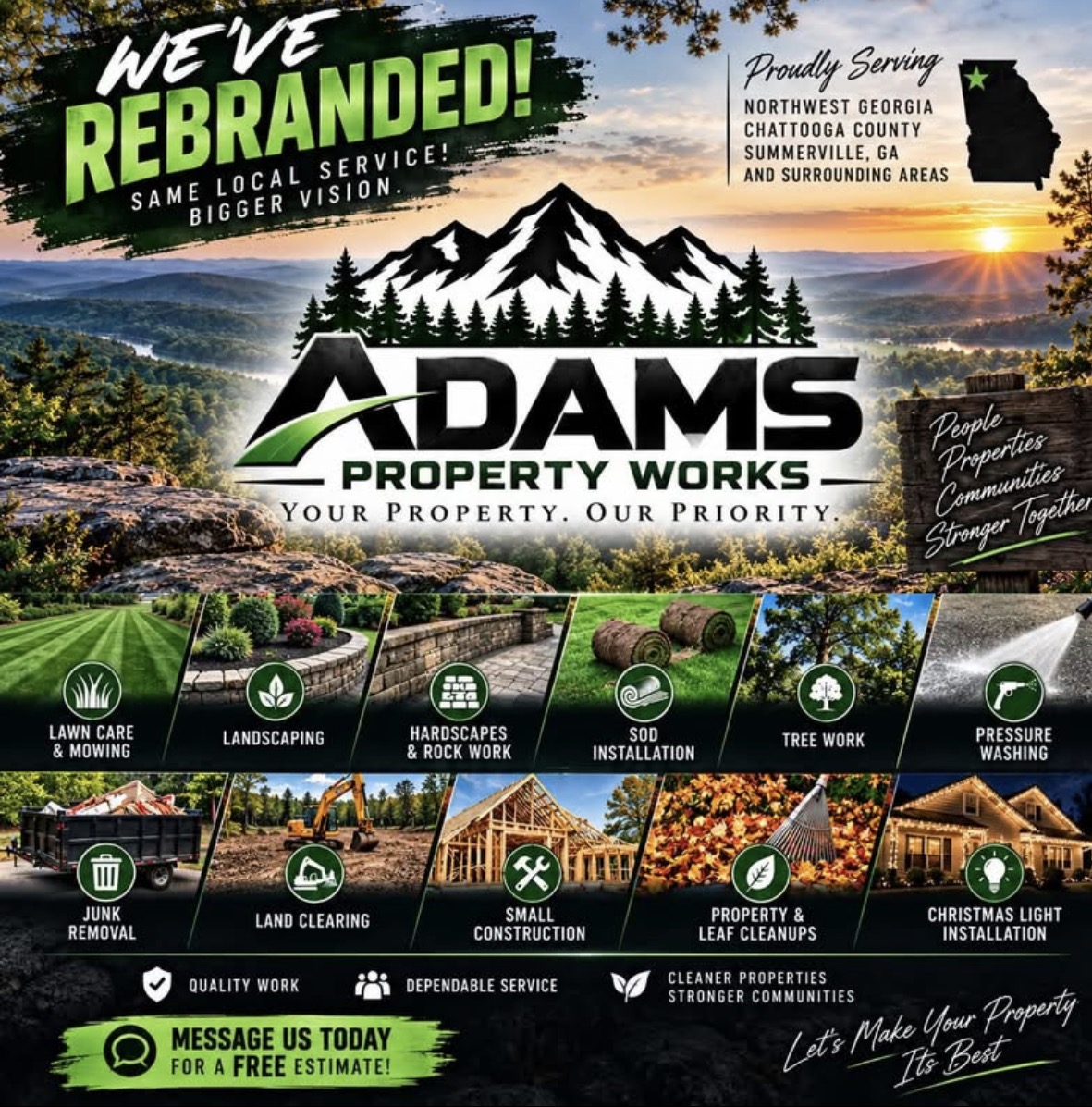 Adams Property Works Mountain Branding And Property Service Overview